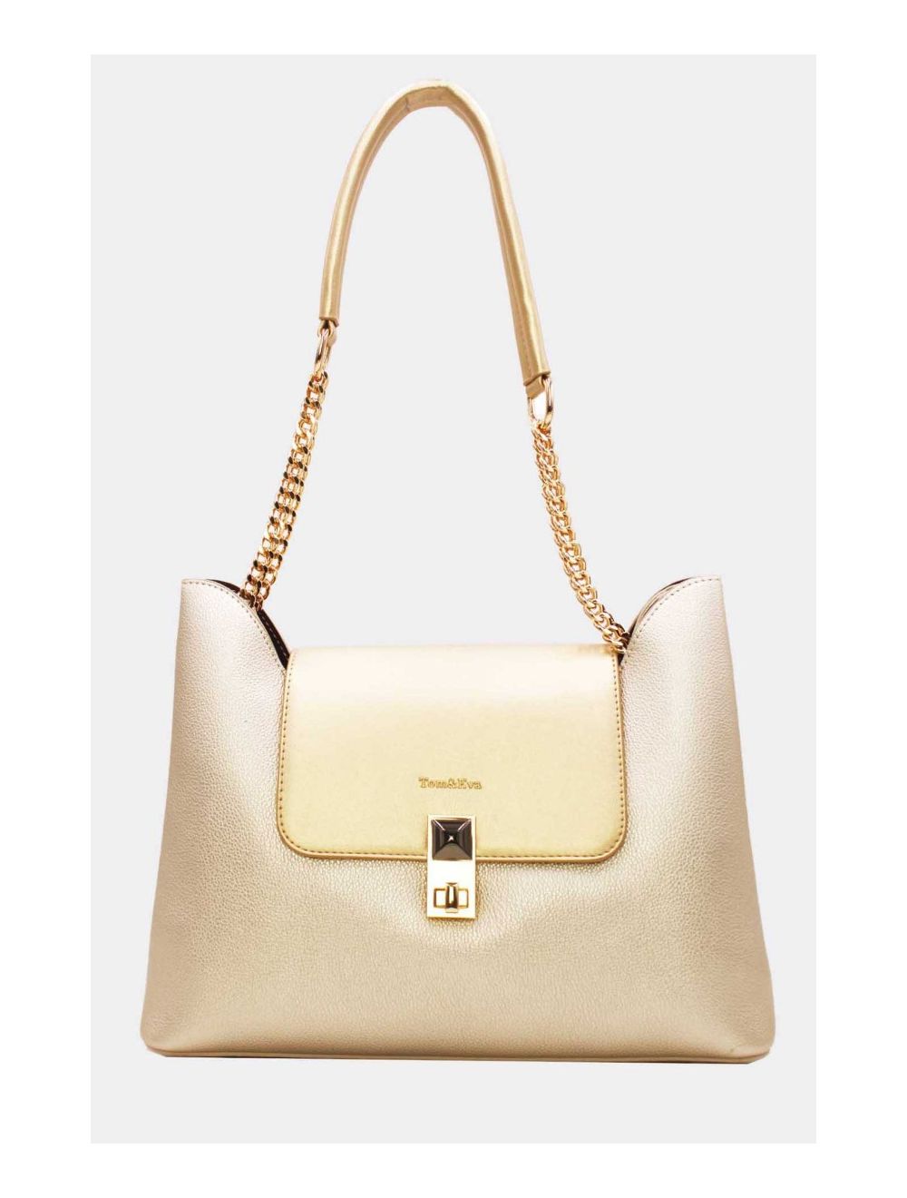 Tom&eva Sac Cabas Fermoir Tourniquet 23B-5841-L.Gold/Gold