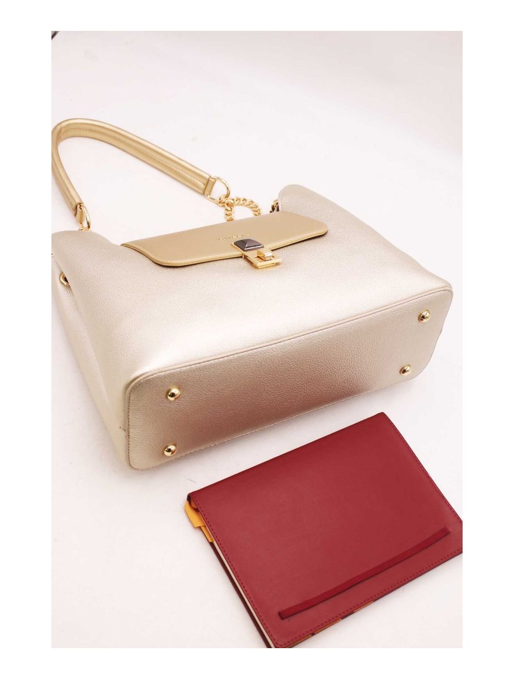 tom&eva Sac Cabas Fermoir Tourniquet 23B-5841-L.Gold/Gold