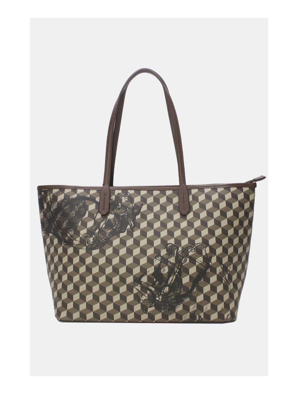 Tom&eva Sac Cabas Fourre-Tout Monogramme Classique 24B-5875-Café