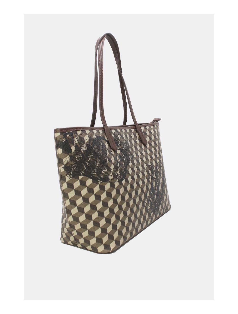 Tom&eva Sac Cabas Fourre-Tout Monogramme Classique 24B-5875-Café