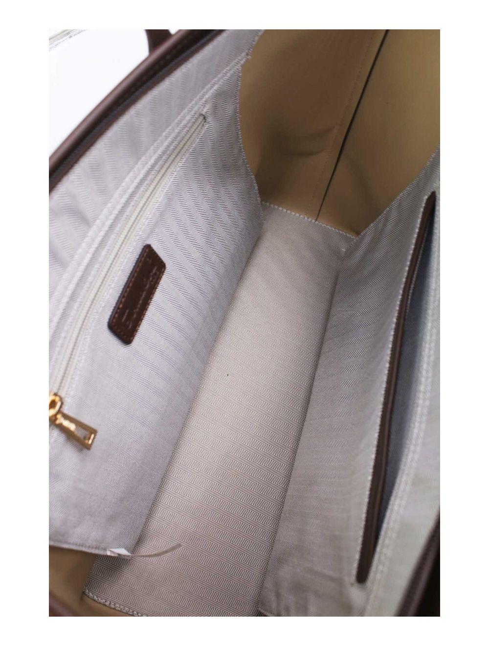 Tom&eva Sac Cabas Fourre-Tout Monogramme Classique 24B-5875-Café