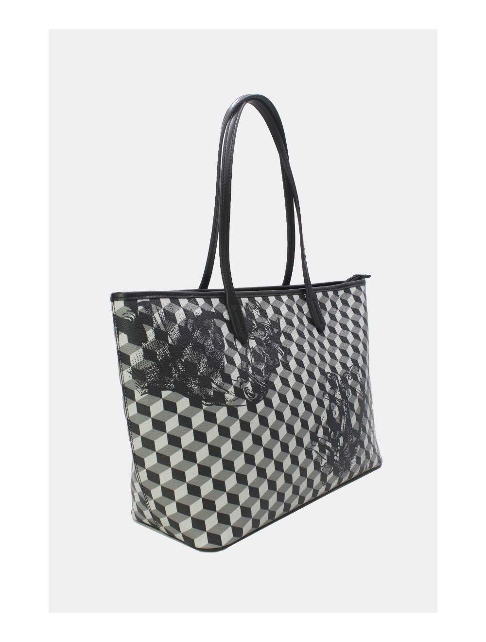 Tom&eva Sac Cabas Fourre-Tout Monogramme Classique 24B-5875-Noir