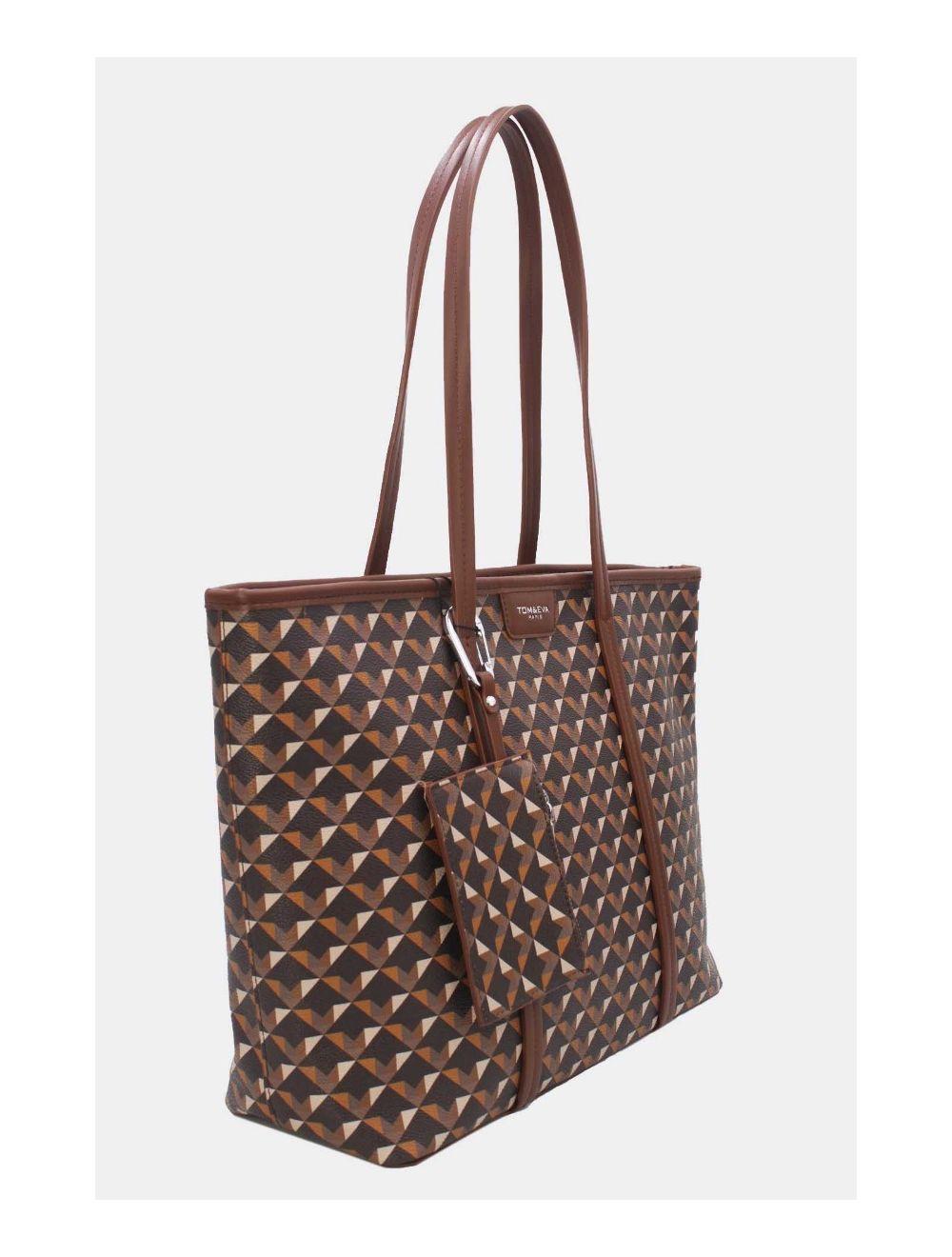 Tom&eva Sac Cabas Fourre-tout Oversize 24B-6068-Café