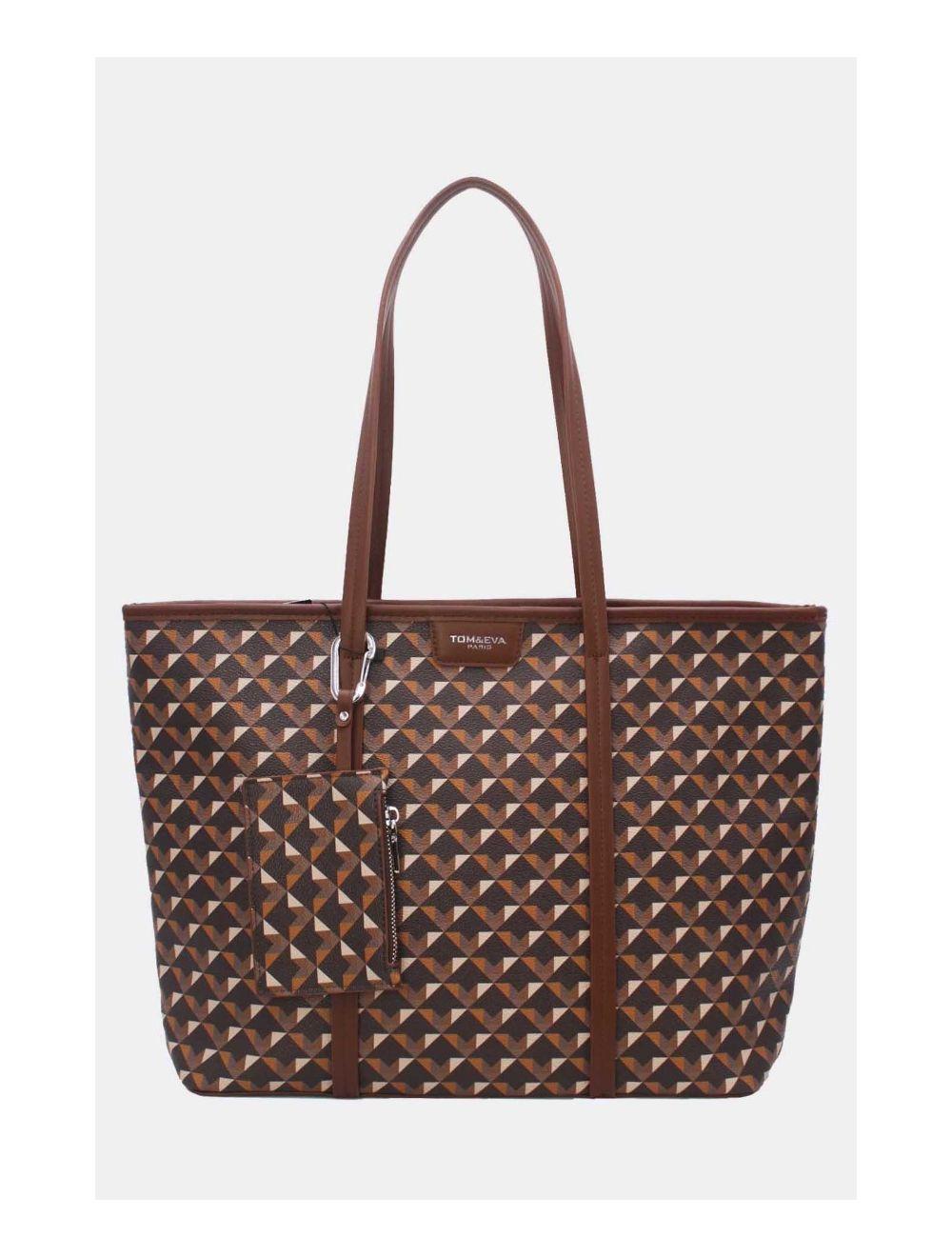 tom&eva Sac Cabas Fourre-tout Oversize 24B-6068-Café