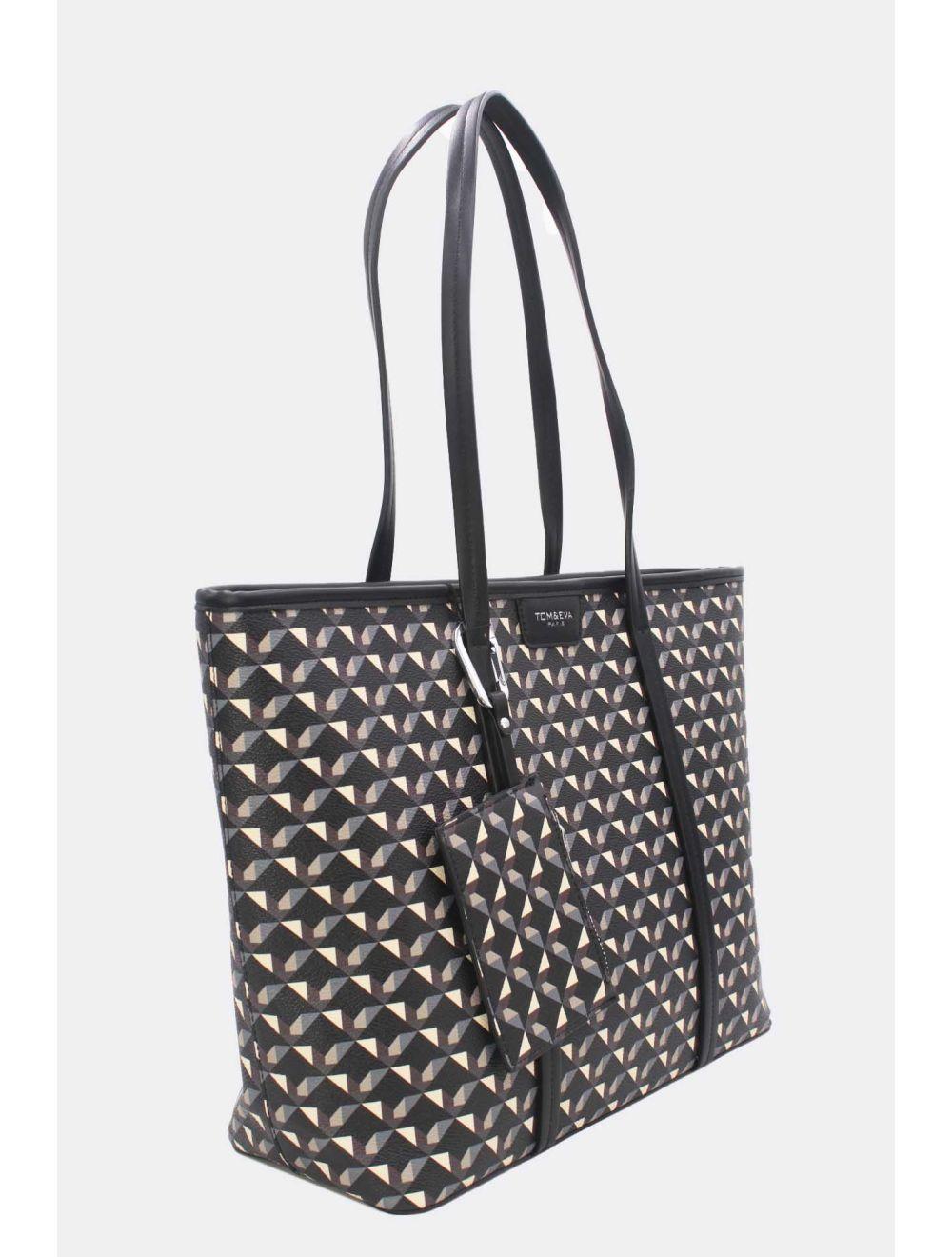 Tom&eva Sac Cabas Fourre-tout Oversize 24B-6068-Noir