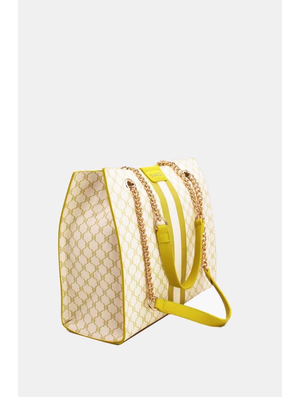 Tom&eva Sac Cabas Monogramme Double Porté 22B-5580-Jaune