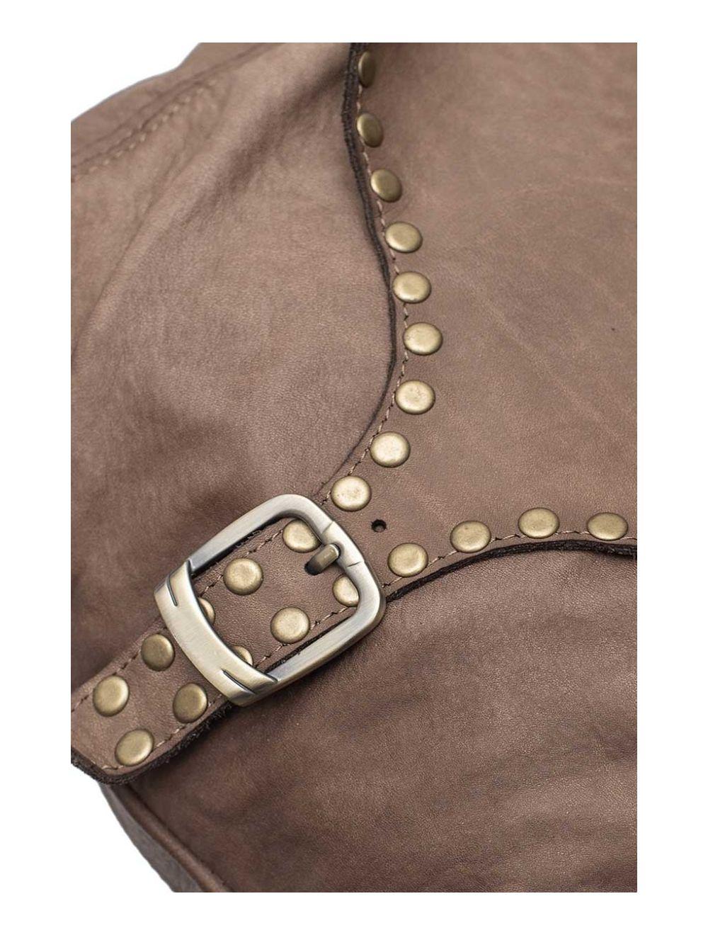 Tom&eva Sac Cabas Porté épaule Cuir De Vachette Vintage-SANDRA 4068-TAUPE