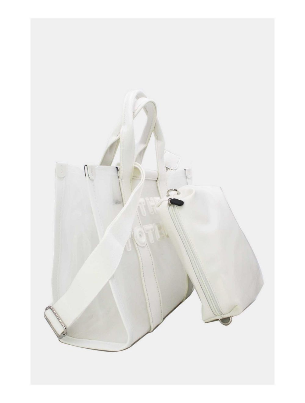 Tom&eva Sac Cabas Transparent En Filet 24B-6124-Blanc