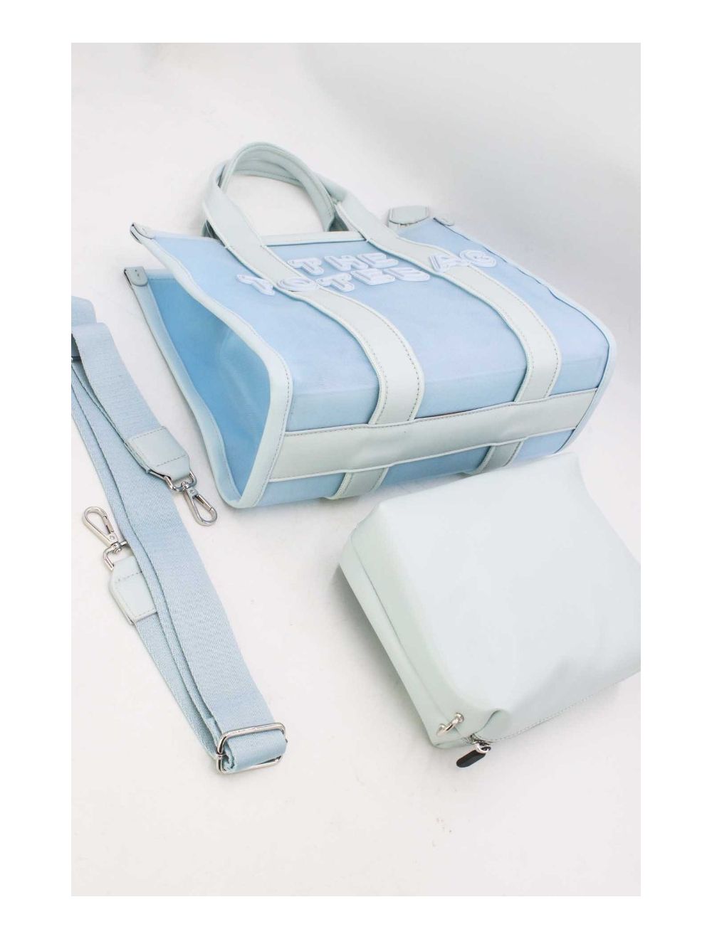 Tom&eva Sac Cabas Transparent En Filet 24B-6124-Bleu