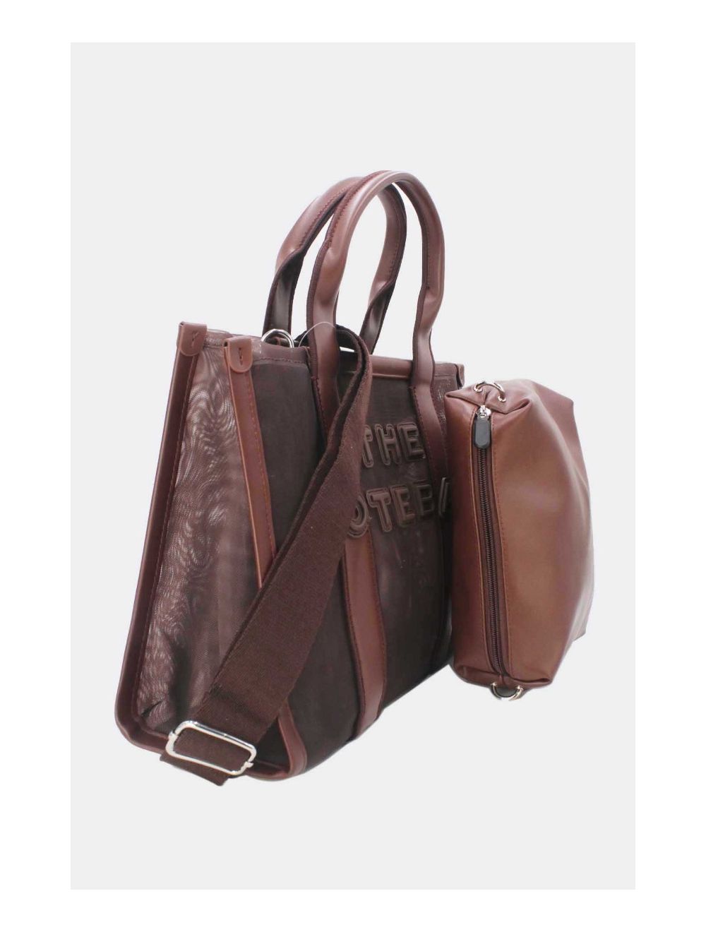 Tom&eva Sac Cabas Transparent En Filet 24B-6124-Café