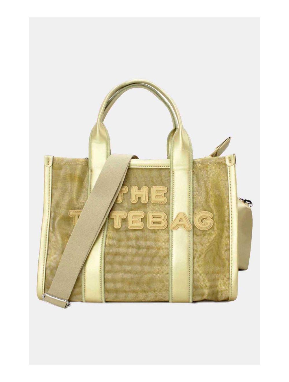 Tom&eva Sac Cabas Transparent En Filet 24B-6124-Doré