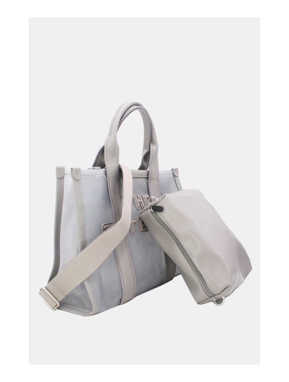 tom&eva Sac Cabas Transparent En Filet 24B-6124-Gris