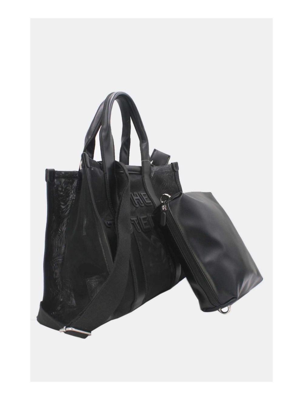 Tom&eva Sac Cabas Transparent En Filet 24B-6124-Noir