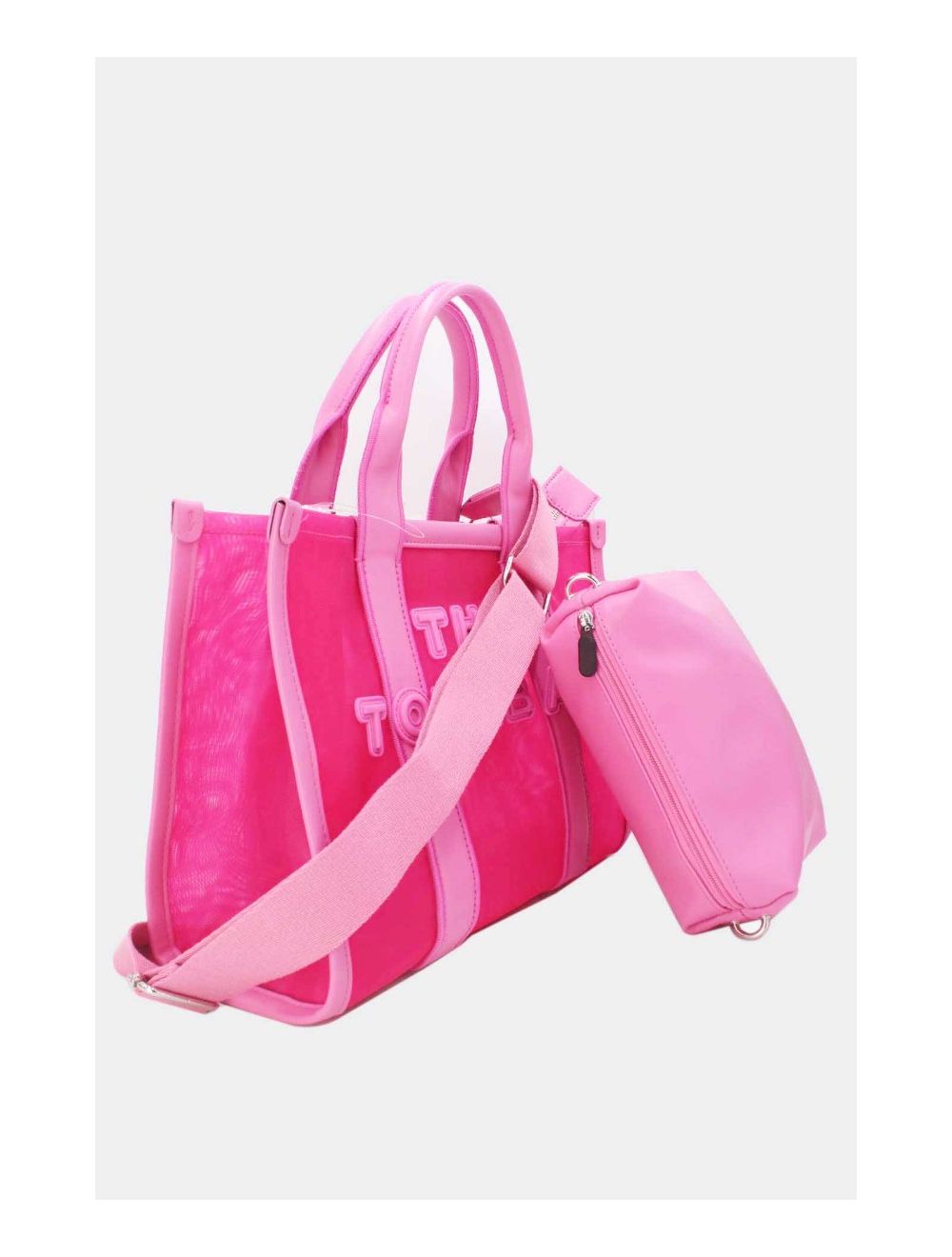 Tom&eva Sac Cabas Transparent En Filet 24B-6124-Rose