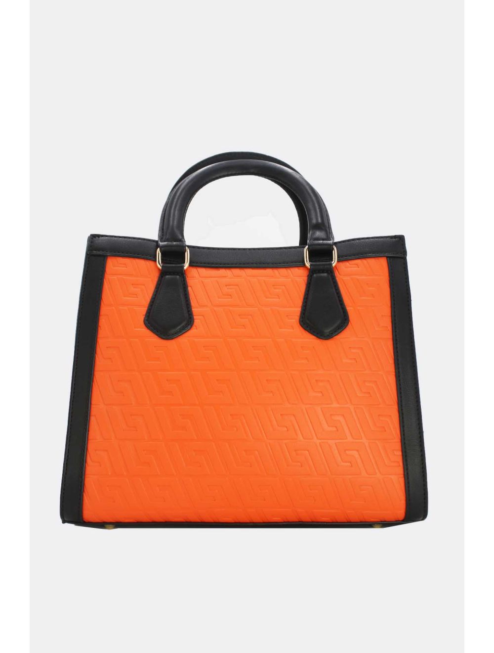 Tom&eva Sac Carré Imprimé Géométrique En Relief 6893-Black/Orange