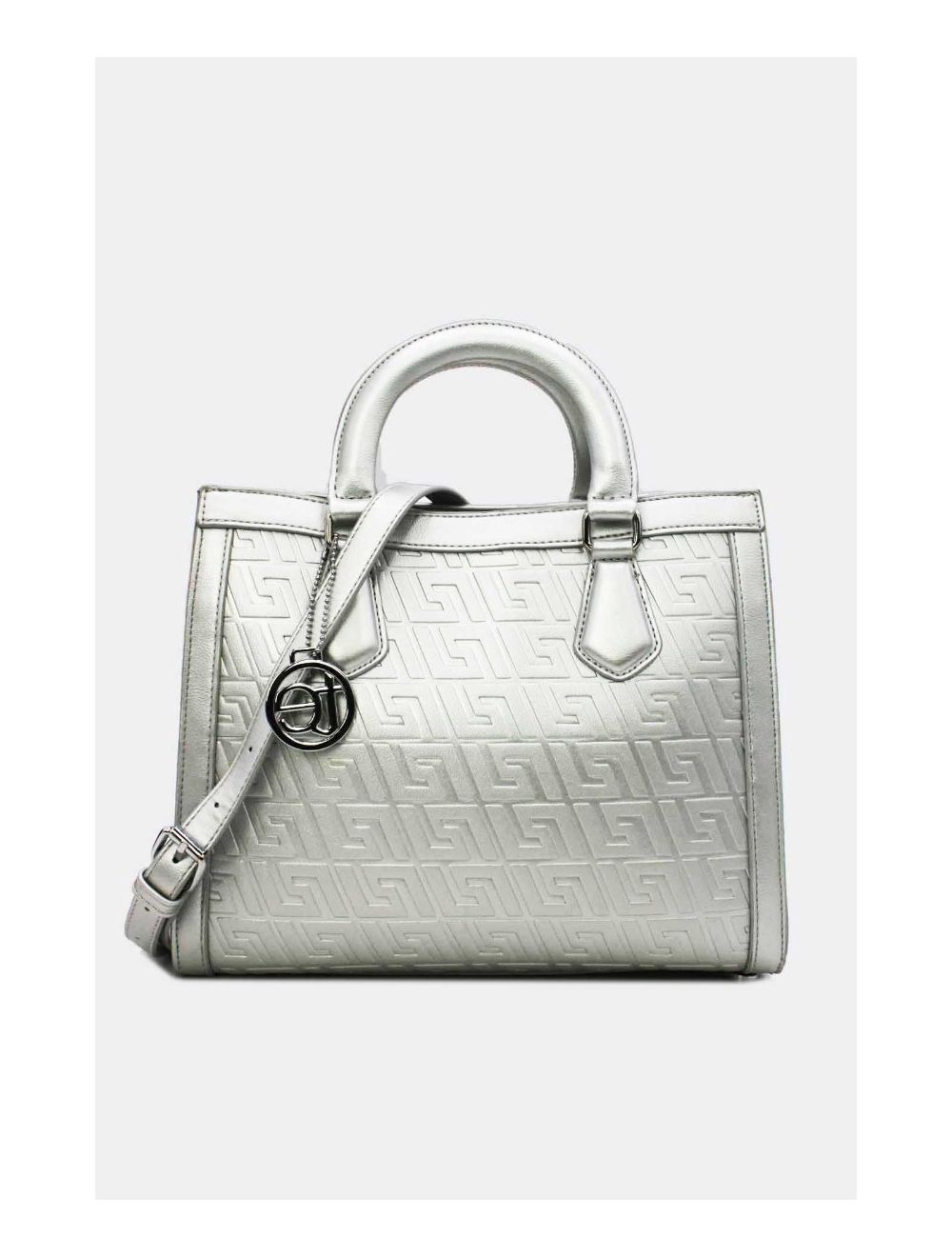 Tom&eva Sac Carré Imprimé Géométrique En Relief 6893-Silver