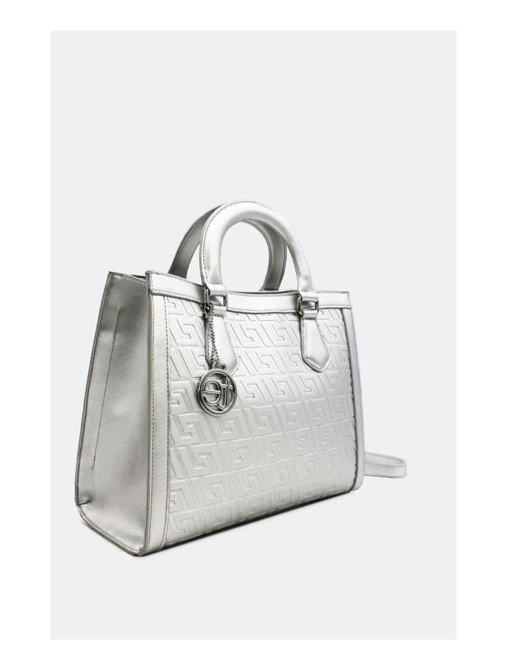 Tom&eva Sac Carré Imprimé Géométrique En Relief 6893-Silver