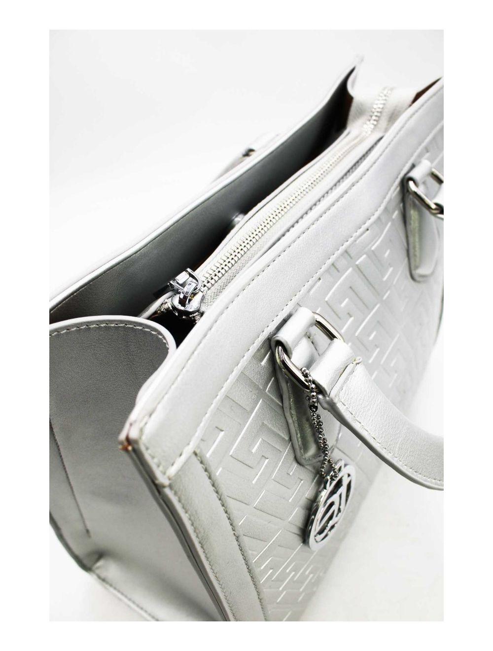 Tom&eva Sac Carré Imprimé Géométrique En Relief 6893-Silver