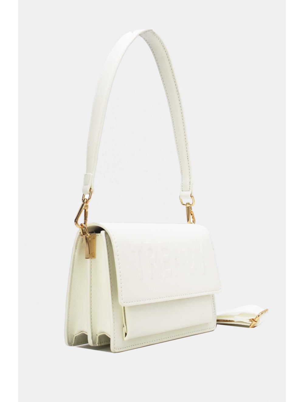 Tom&eva Sac Double Porté Effet Cuir Grainé 24P-6084-Blanc