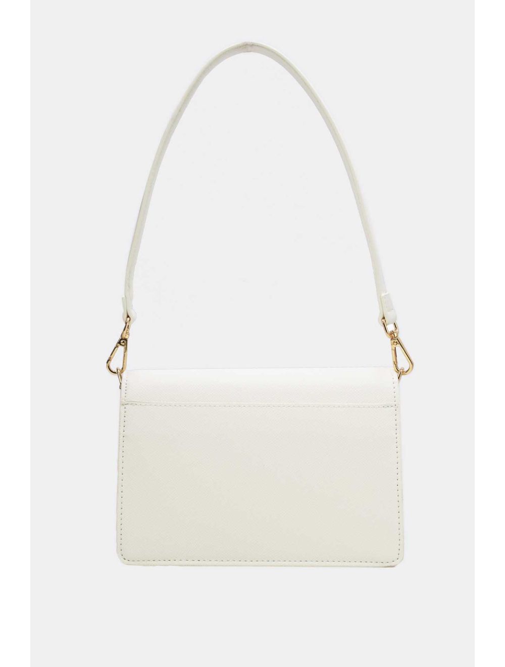 Tom&eva Sac Double Porté Effet Cuir Grainé 24P-6084-Blanc