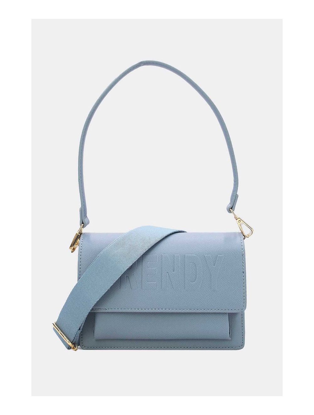 Tom&eva Sac Double Porté Effet Cuir Grainé 24P-6084-Bleu