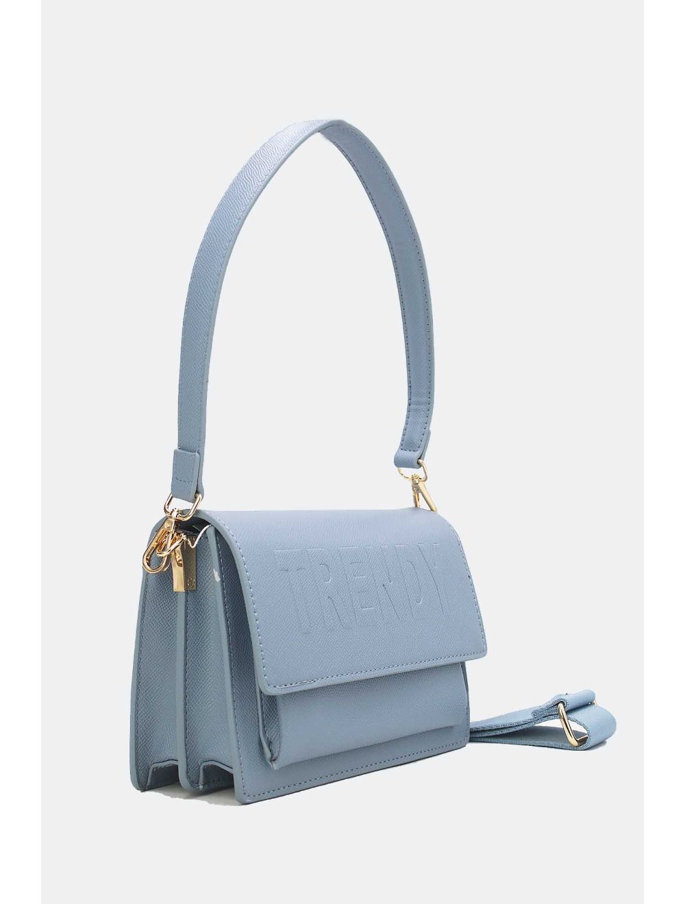 Tom&eva Sac Double Porté Effet Cuir Grainé 24P-6084-Bleu