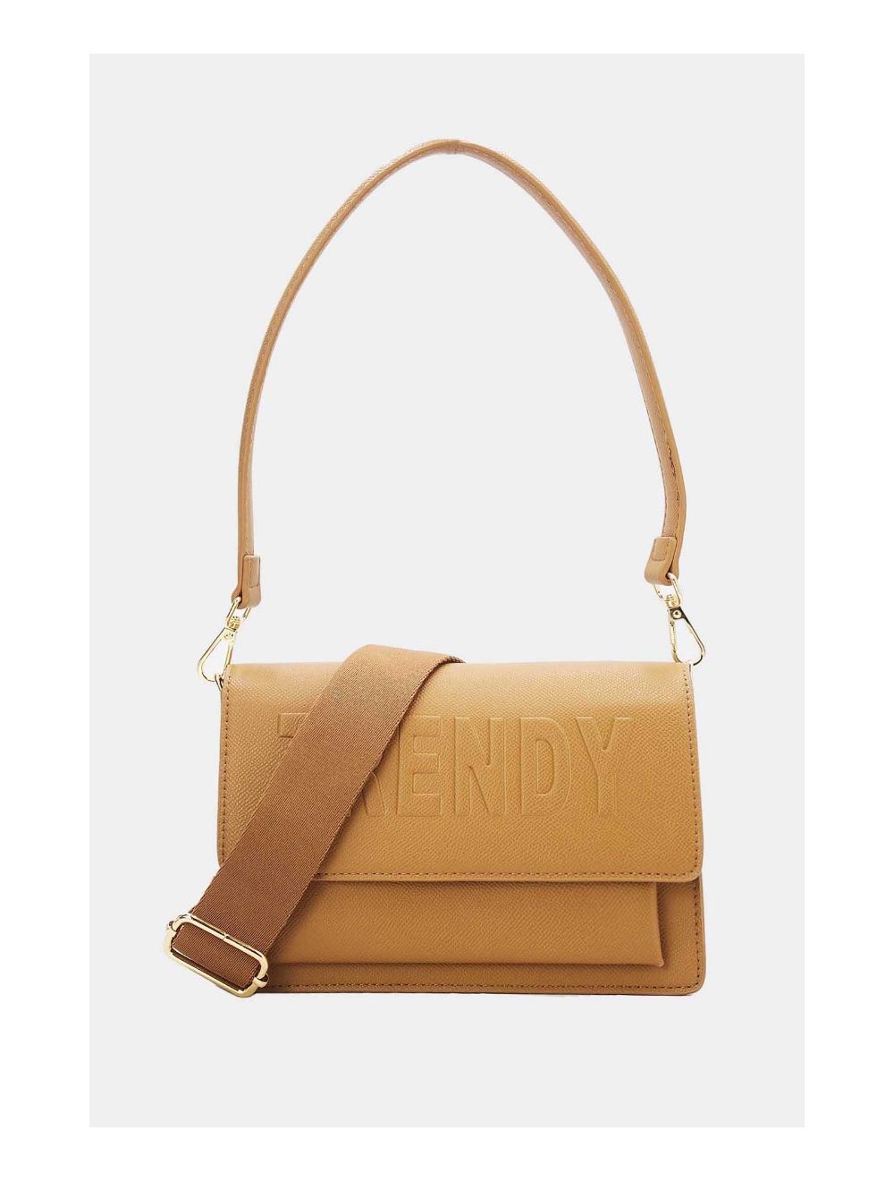 tom&eva Sac Double Porté Effet Cuir Grainé 24P-6084-Marron