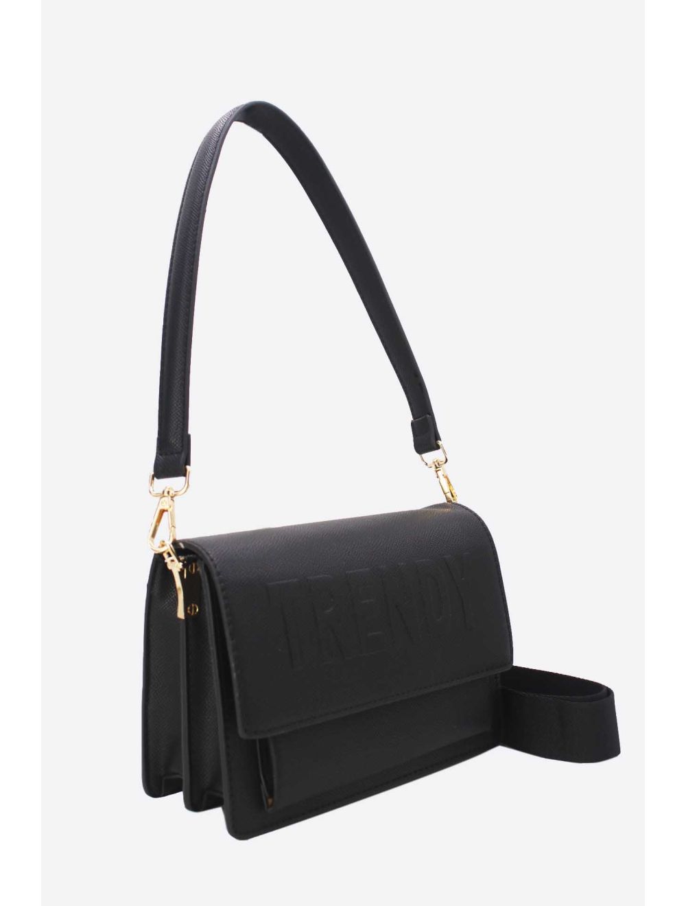 Tom&eva Sac Double Porté Effet Cuir Grainé 24P-6084-Noir