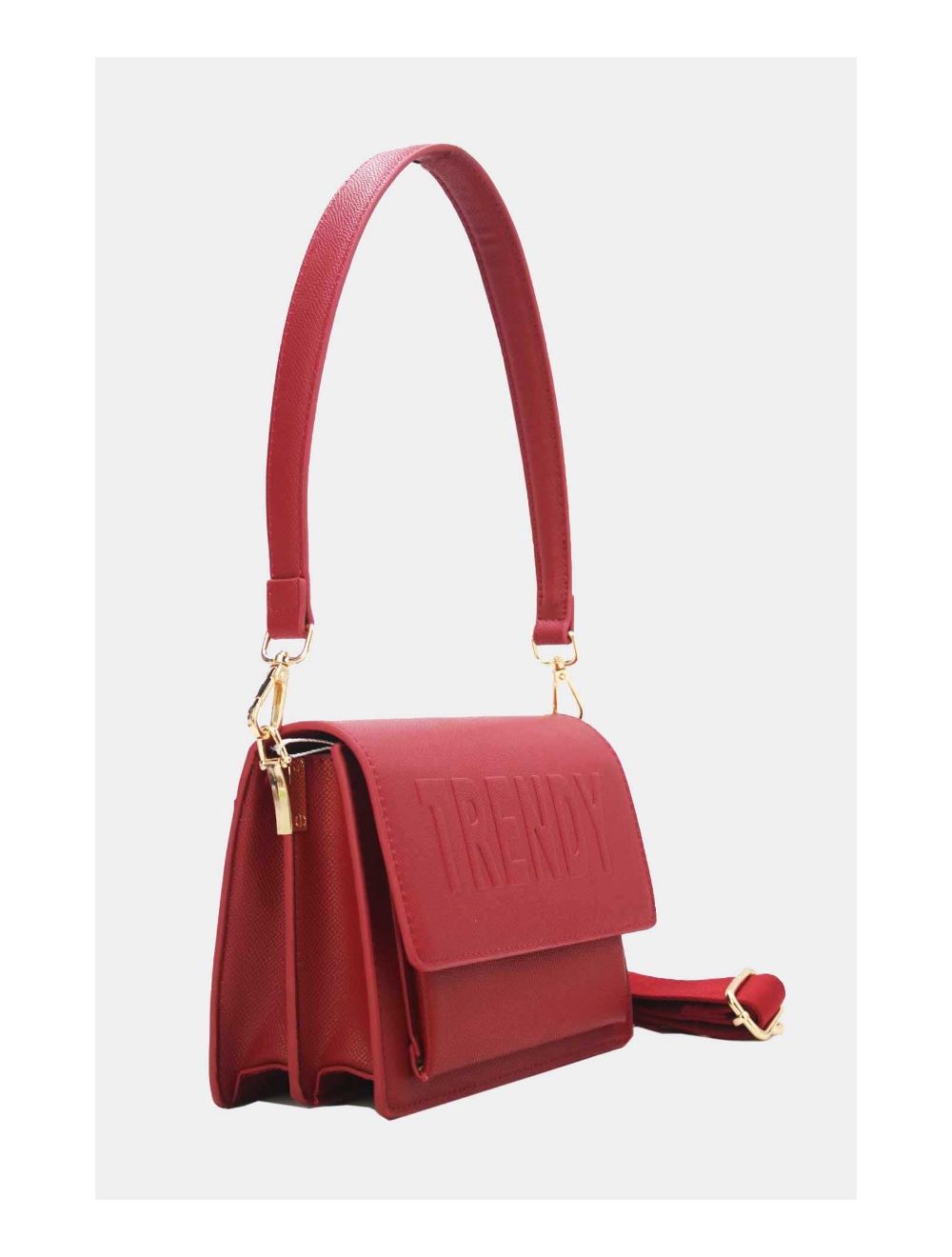 tom&eva Sac Double Porté Effet Cuir Grainé 24P-6084-Rouge