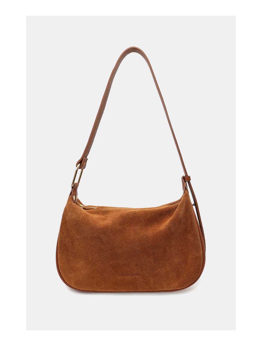 Tom&eva Sac Double Porté En Croûte De Cuir Vachette Suède 4159 AMICIE SUEDE-Cognac