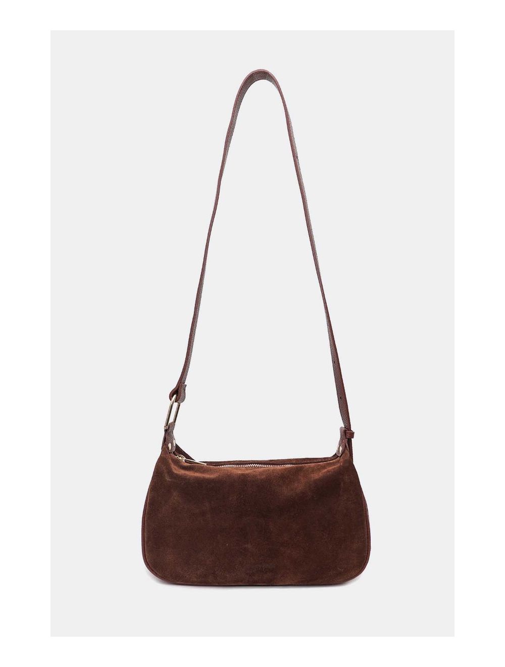 Tom&eva Sac Double Porté En Croûte De Cuir Vachette Suède 4159 AMICIE SUEDE-Marron