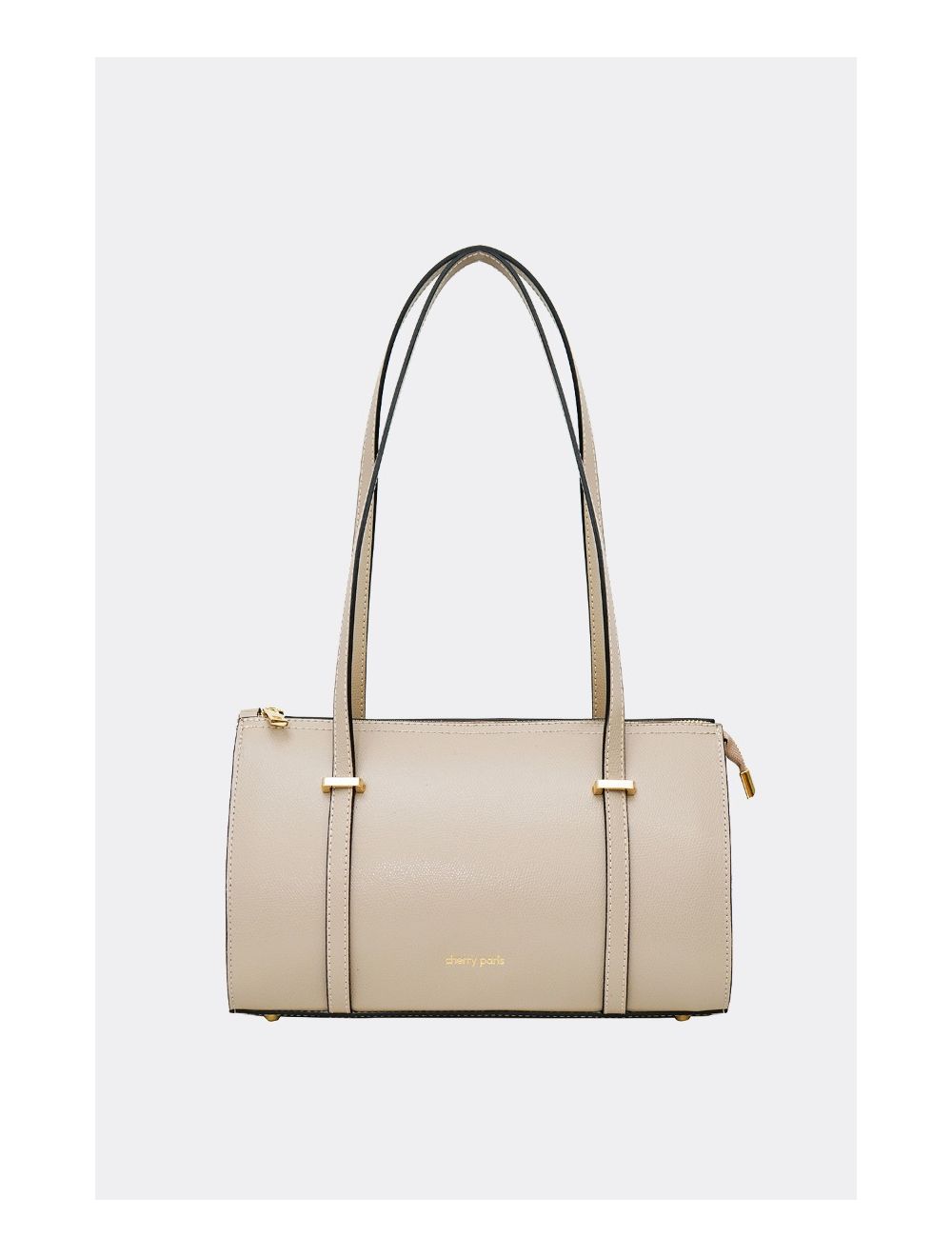 Tom&eva Sac Forme Bowling Porté épaule En Croûte De Cuir Vachette NIAME 4098-Taupe