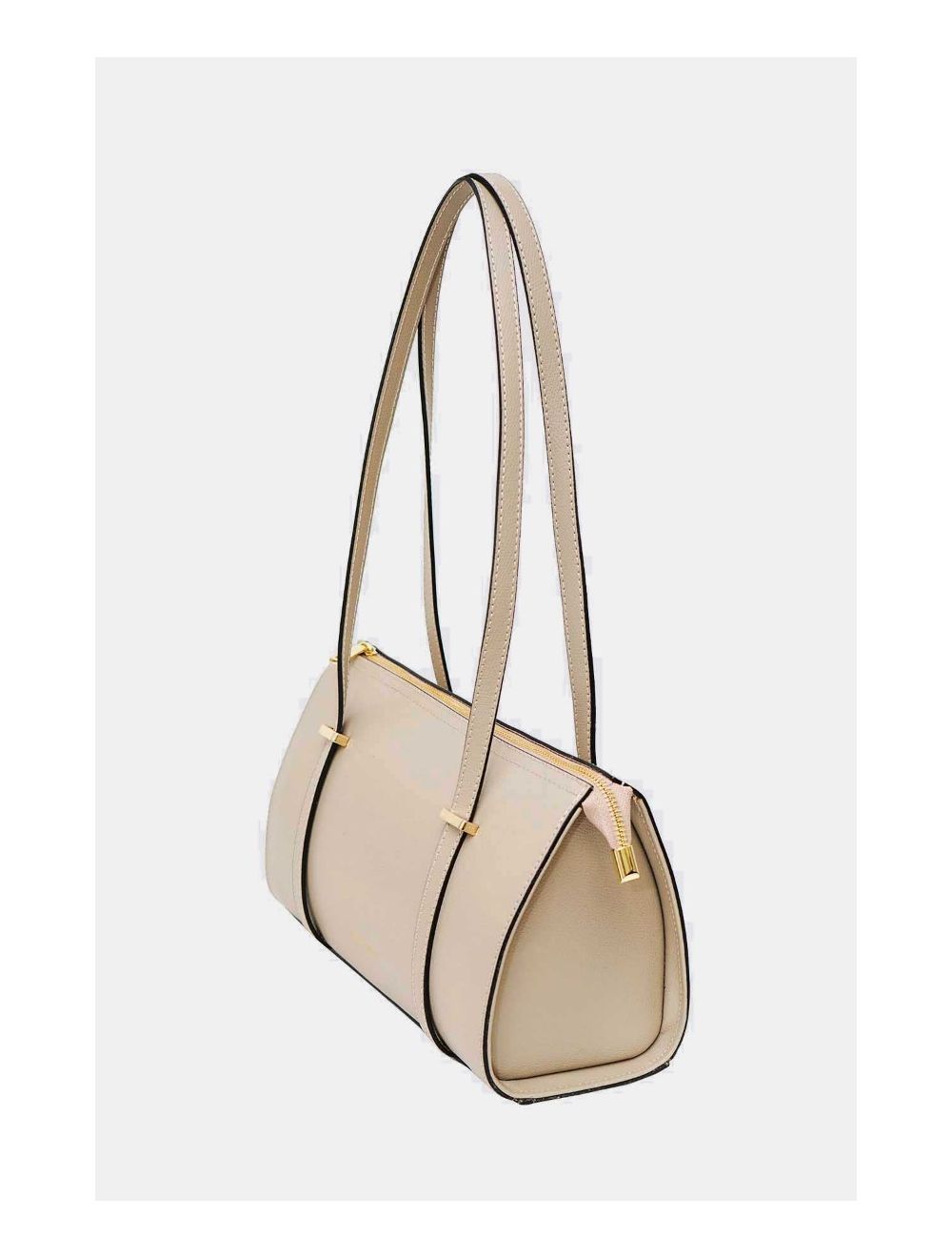 Tom&eva Sac Forme Bowling Porté épaule En Croûte De Cuir Vachette NIAME 4098-Taupe
