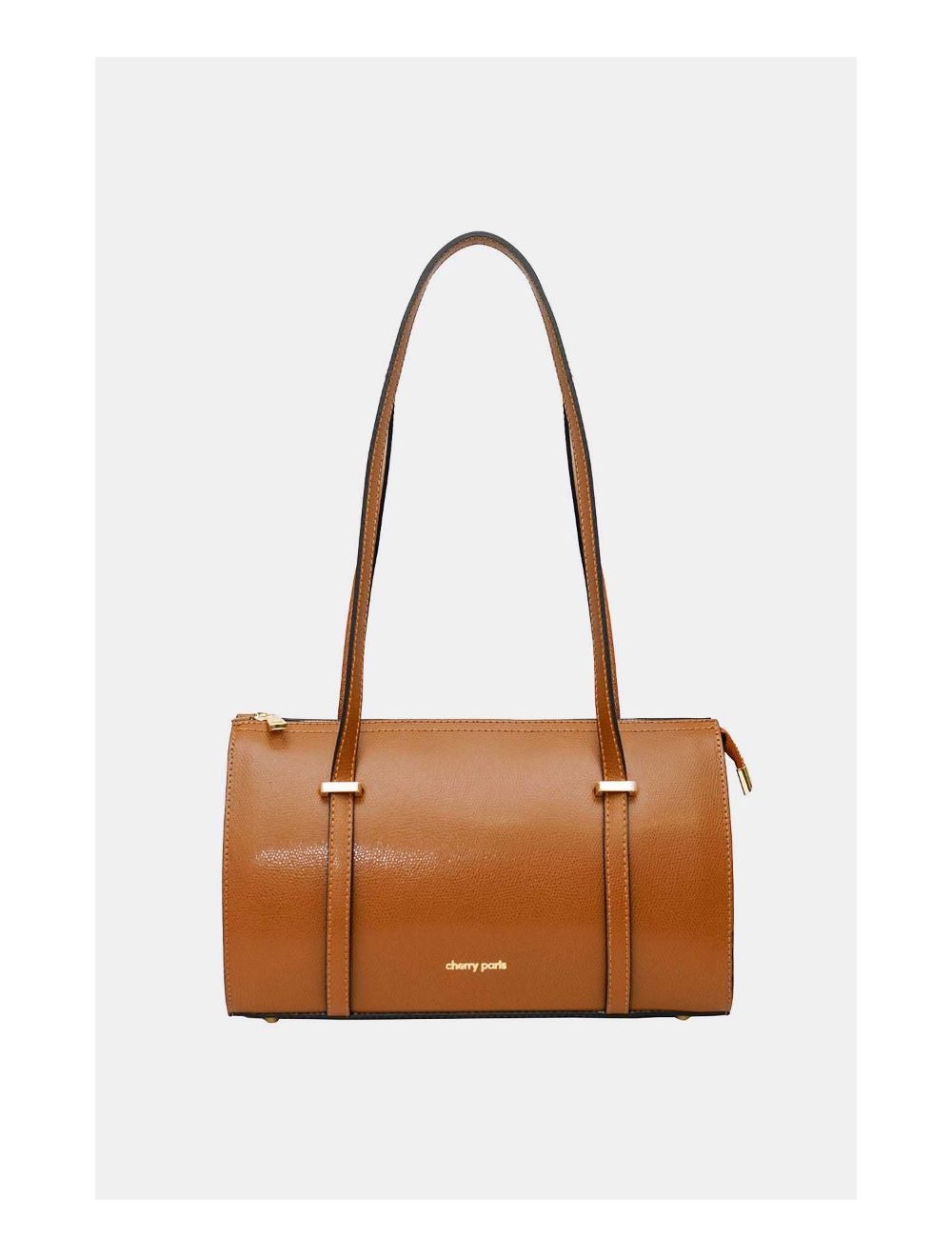 Tom&eva Sac Forme Bowling Porté épaule En Croûte De Cuir Vachette NIAME 4098-Camel