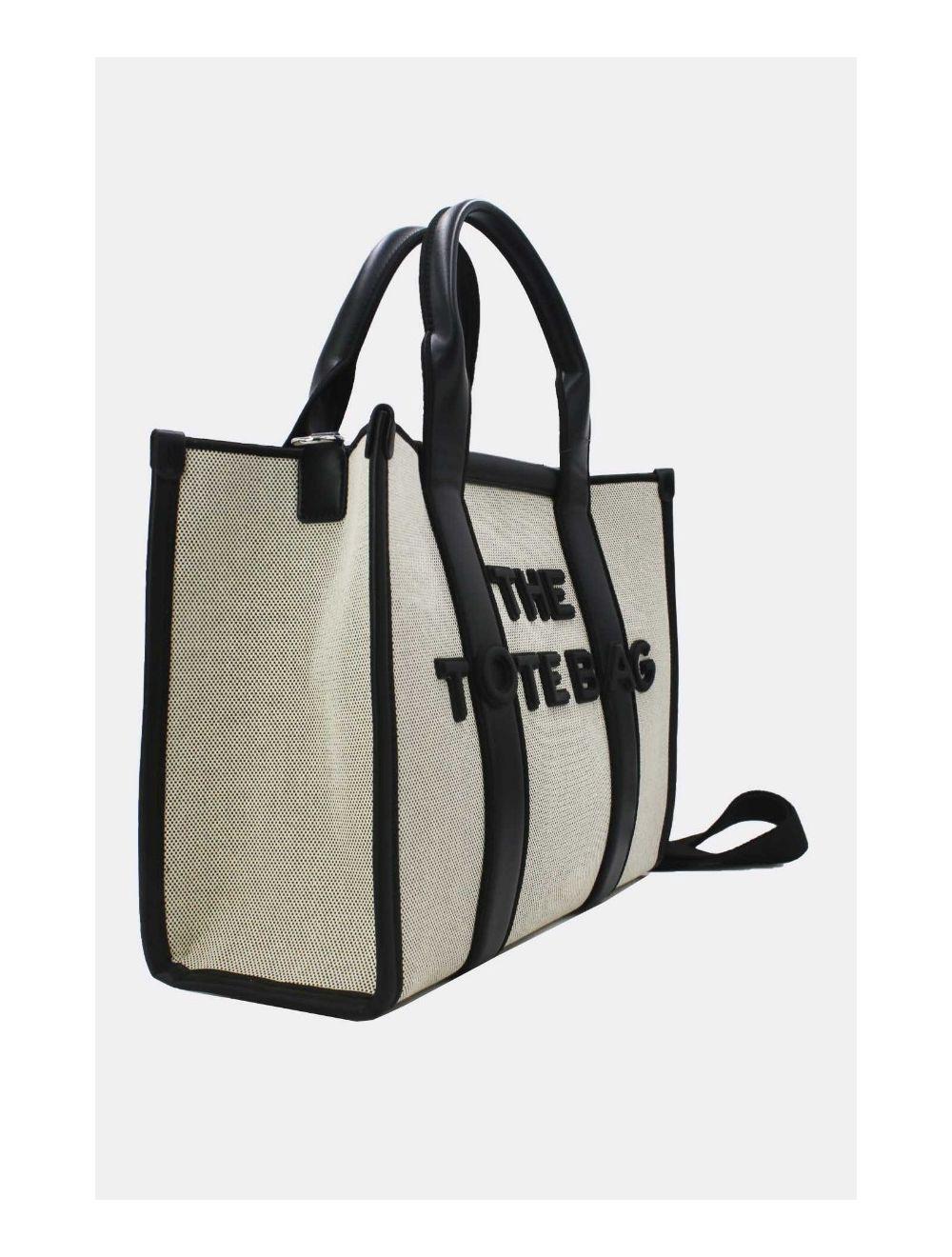 Tom&eva Sac Fourre-Tout En Tissu Meilleure Vente 23B-5855-Beige/Black