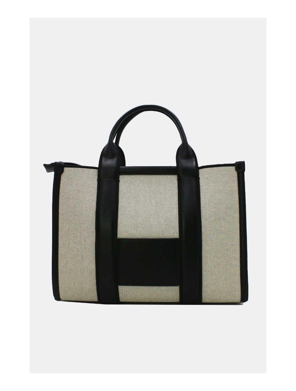 Tom&eva Sac Fourre-Tout En Tissu Meilleure Vente 23B-5855-Beige/Black