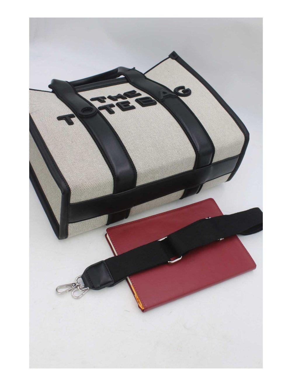 tom&eva Sac Fourre-Tout En Tissu Meilleure Vente 23B-5855-Beige/Black