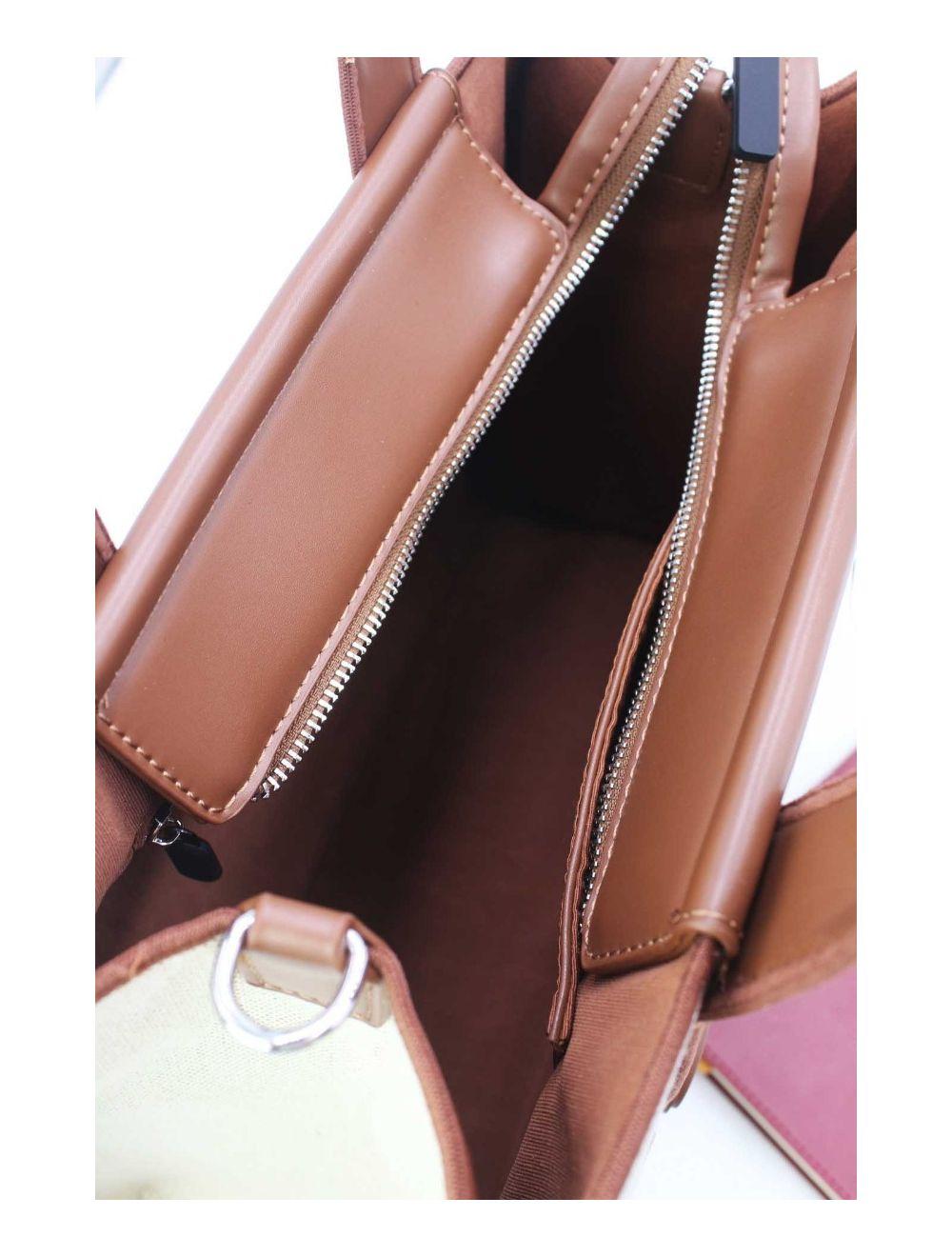 tom&eva Sac Fourre-Tout En Tissu Meilleure Vente 23B-5855-Apricot/Brown