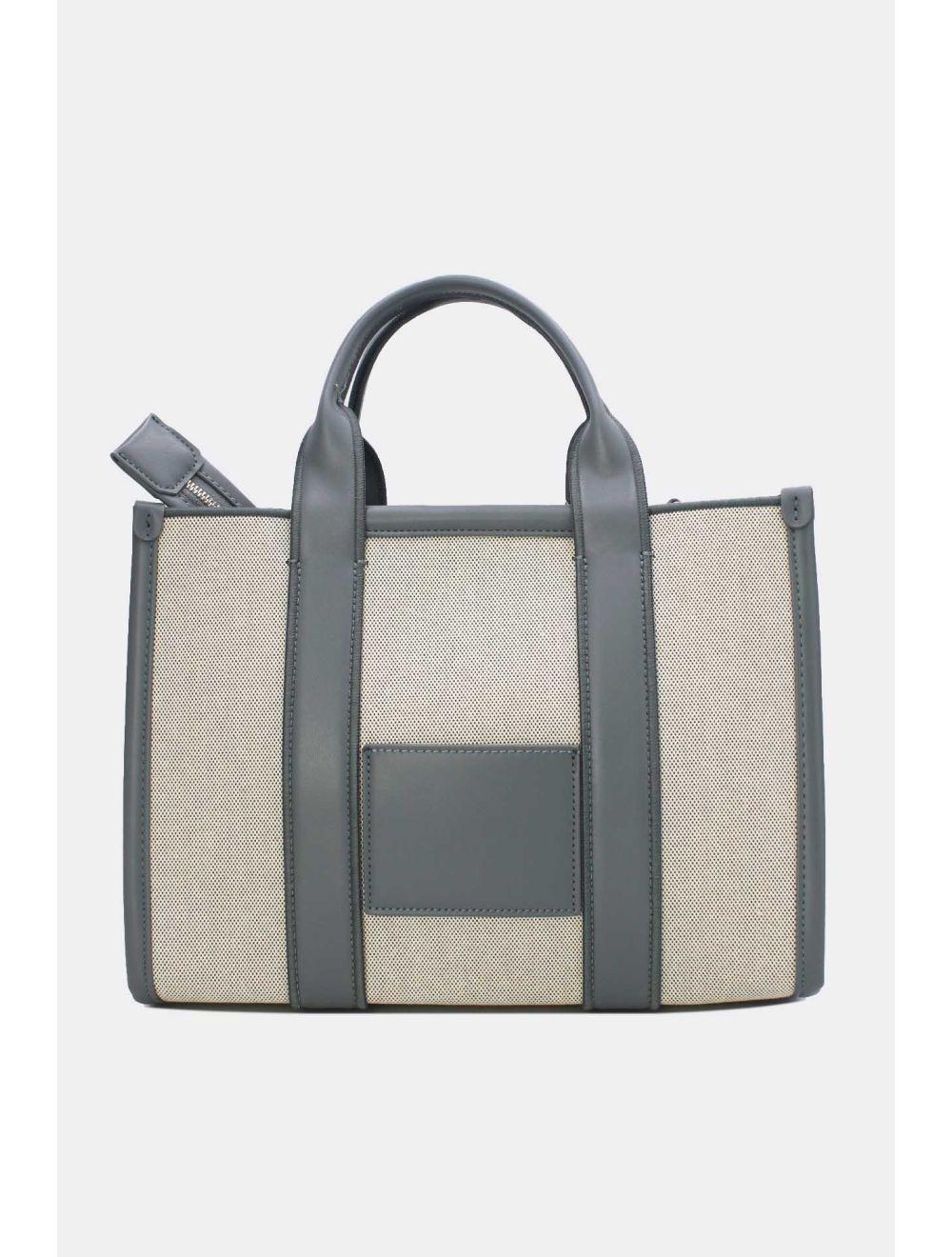 Tom&eva Sac Fourre-Tout En Tissu NEW 23B-5855-BEIGE/D.GREY