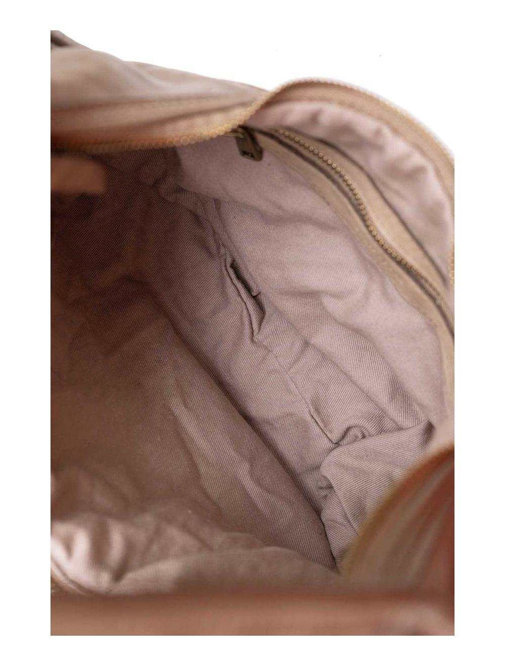 tom&eva Sac Hobbo En Croûte Cuir Vachette Tressé-MELUSINE 4113-Taupe