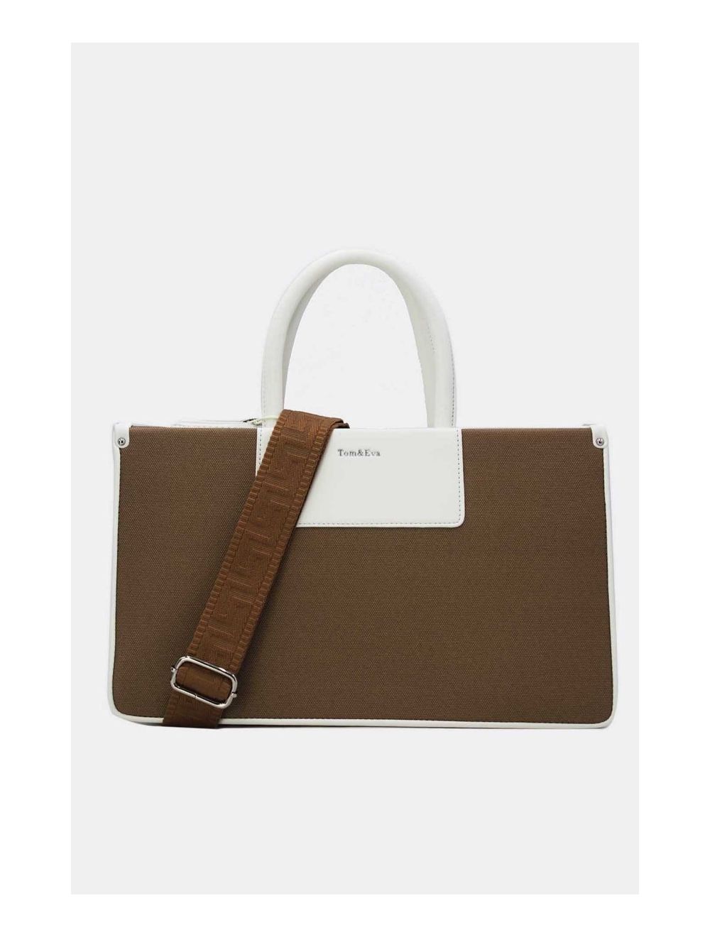 tom&eva Sac Ordinateur Femme Bi-matière 24B-6003-Apricot/White