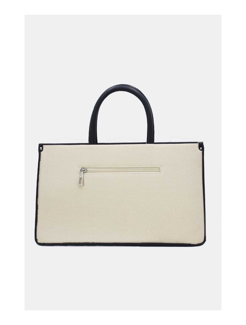 Tom&eva Sac Ordinateur Femme Bi-matière 24B-6003-Beige/Black