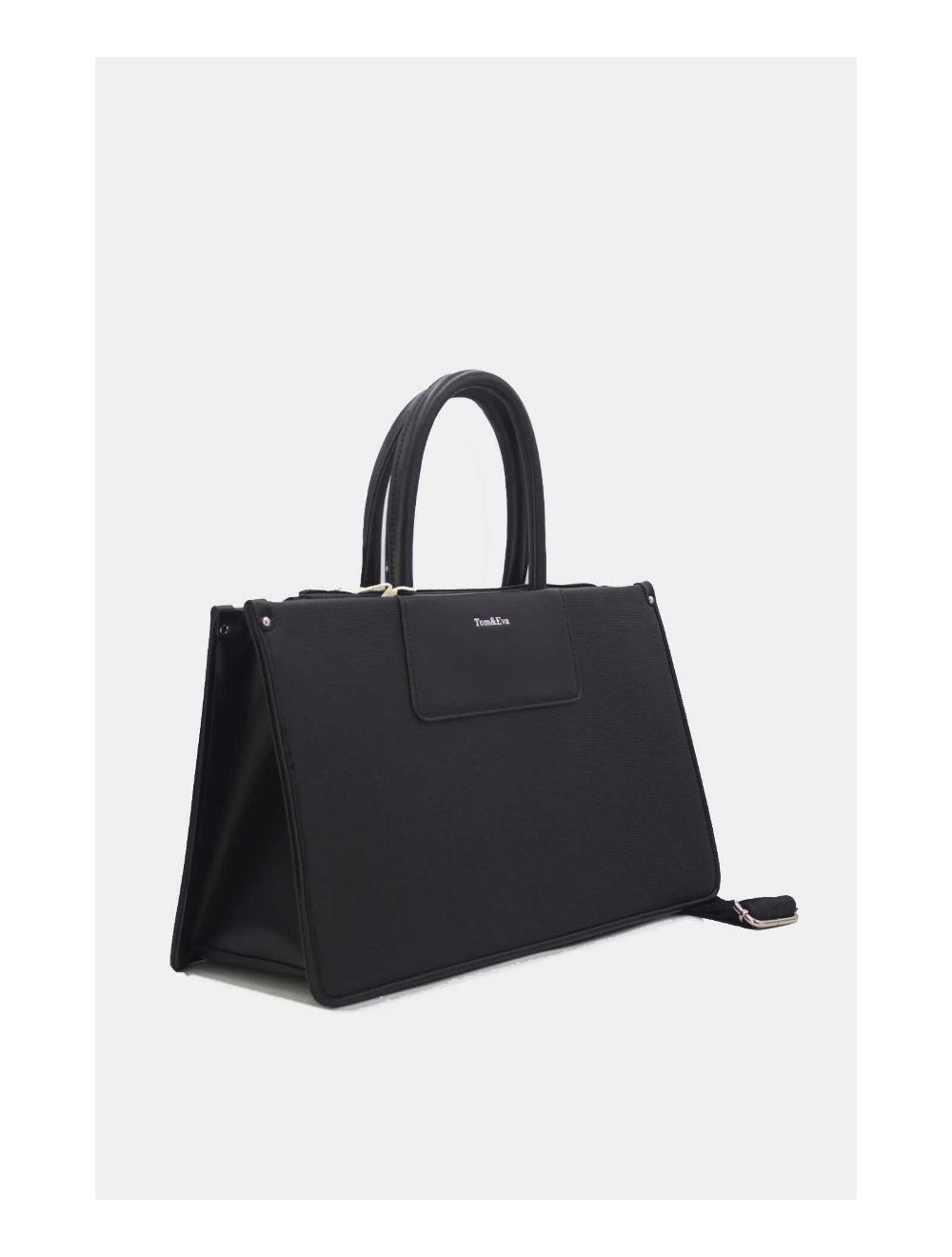 Tom&eva Sac Ordinateur Femme Bi-matière 24B-6003-Black/Black