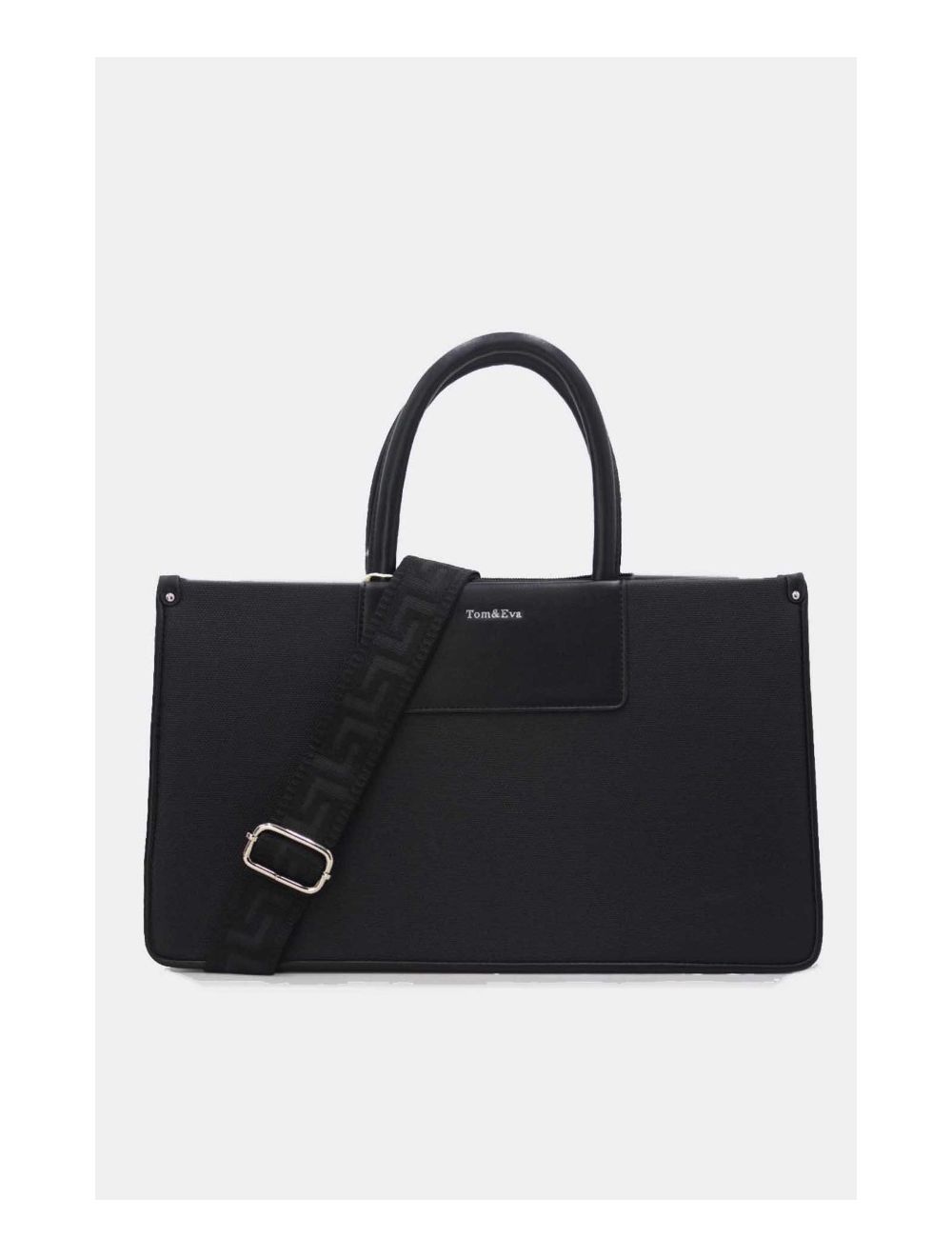 tom&eva Sac Ordinateur Femme Bi-matière 24B-6003-Black/Black