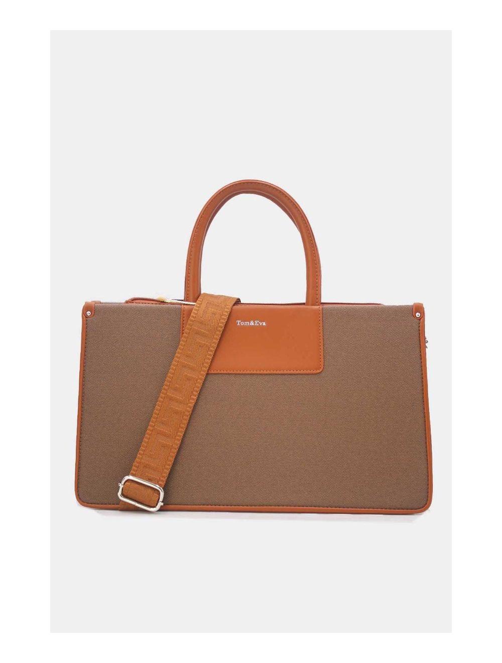 Tom&eva Sac Ordinateur Femme Bi-matière 24B-6003-Coffee/Brown