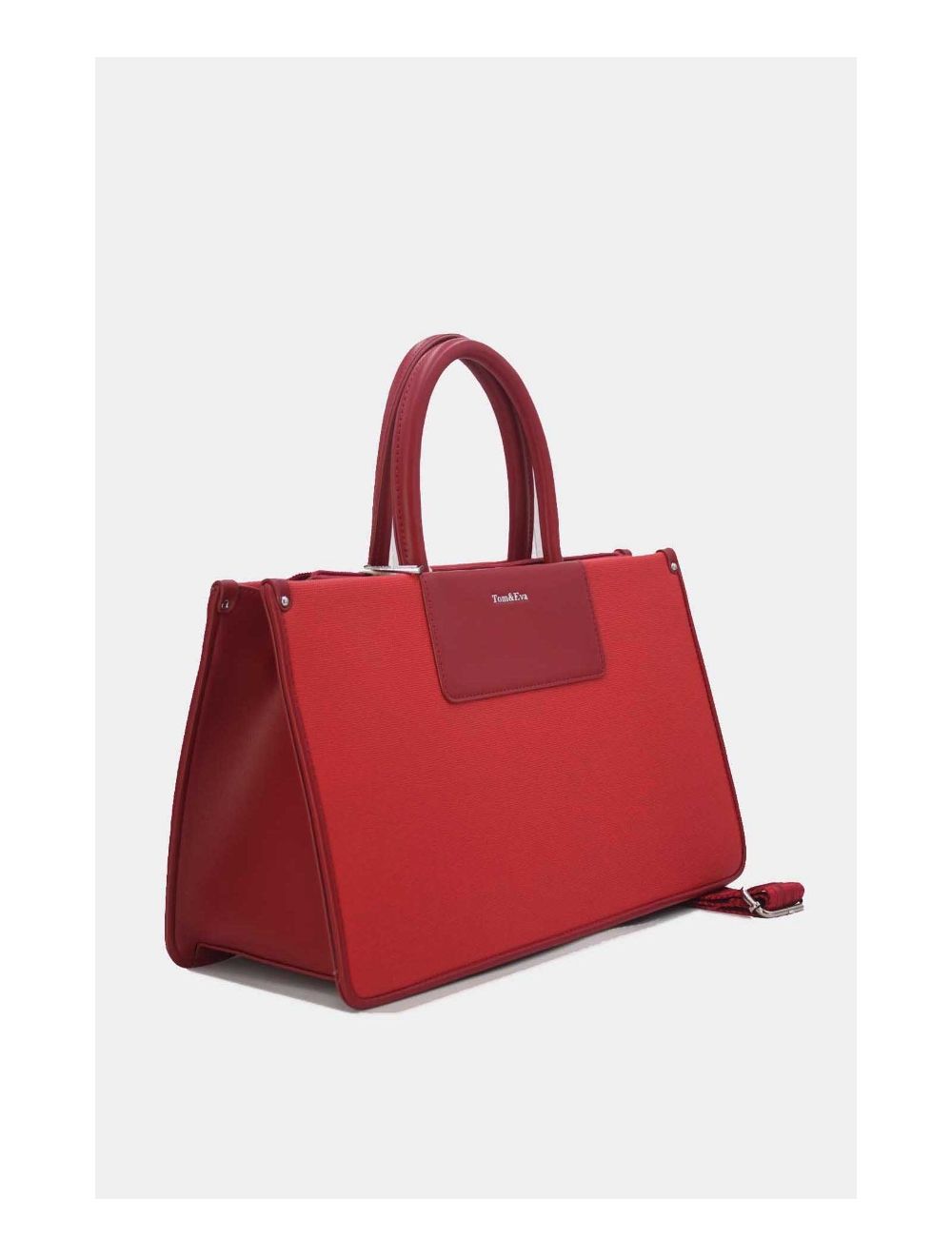 Tom&eva Sac Ordinateur Femme Bi-matière 24B-6003-Red/D.Red