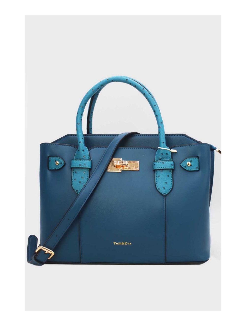 Tom&eva Sac Ordinateur Femme Orné Ceinture 24B-6024-Bleu