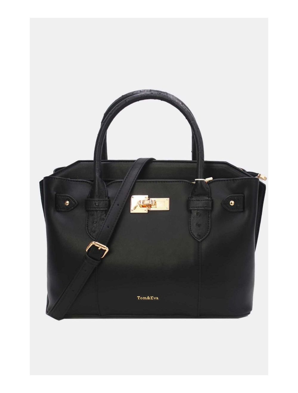 Tom&eva Sac Ordinateur Femme Orné Ceinture 24B-6024-Noir