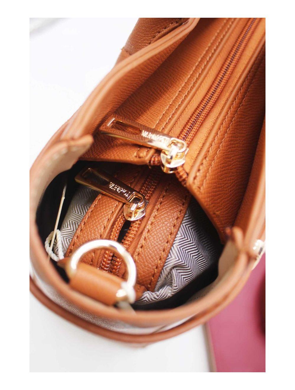 tom&eva Sac Ordinateur Femme Orné Ceinture 6980 -Marron