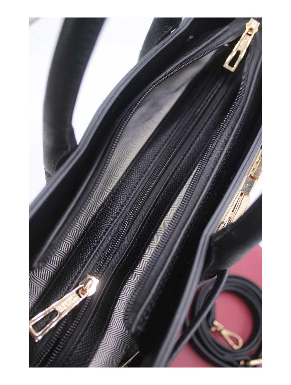 tom&eva Sac Ordinateur Femme Orné Ceinture 6980 -Noir